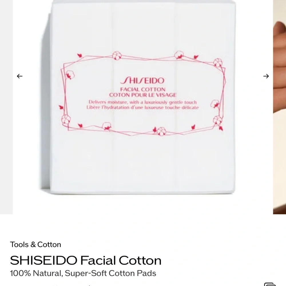 SHISEIDO Facial 100% Cotton,, remove make up